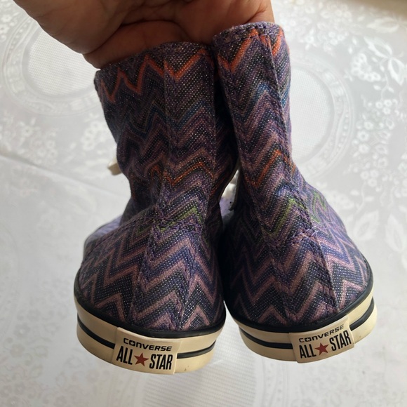 Converse Chuck Tylor MISSONI Purple Sparkling High-Top Sneakers Women’s Size 7.5 - Picture 11 of 16